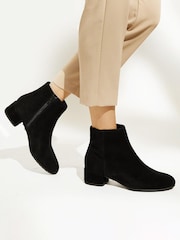 Dune London Black Standard Fit Pippie Smart Low Boots - Image 1 of 5