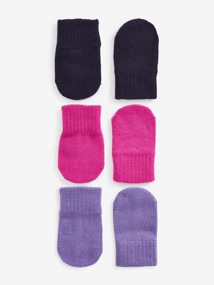Multi Fluffy Magic Mitts 3 Pack (3mths-6yrs) - Image 1 of 3