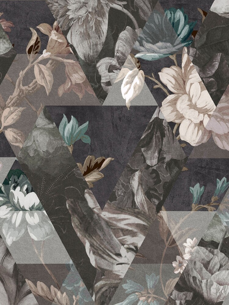 Graham & Brown Grey Timepiece Floral 10M Wallpaper - Image 3 of 3