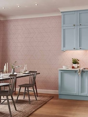 Graham & Brown Pink Balance Geo 10M Wallpaper - Image 1 of 3