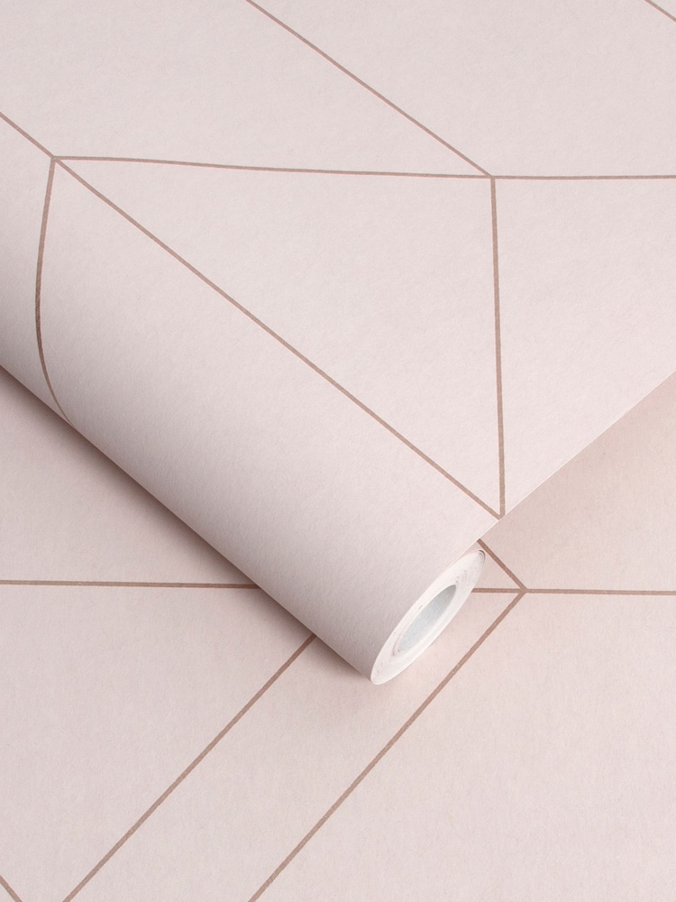 Graham & Brown Pink Balance Geo 10M Wallpaper - Image 2 of 3