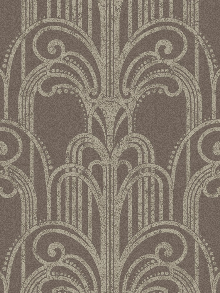 Graham & Brown Brown Art Deco 10M Wallpaper - Image 3 of 3
