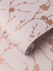 Graham & Brown Pink Meiying Floral 10M Wallpaper - Image 2 of 3