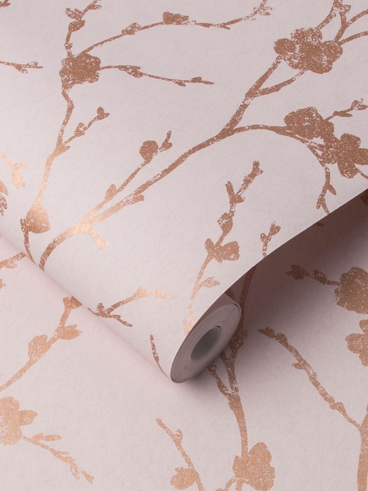 Graham & Brown Pink Meiying Floral 10M Wallpaper - Image 2 of 3