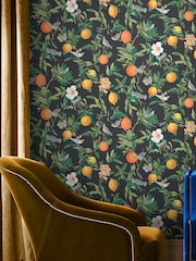 Graham & Brown Black Amalfi 10M Wallpaper - Image 1 of 3