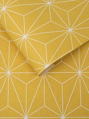 Graham & Brown Yellow Prism Geo 10M Wallpaper - Image 2 of 3