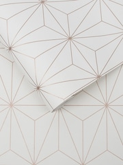 Graham & Brown White Prism Geo 10M Wallpaper - Image 3 of 3