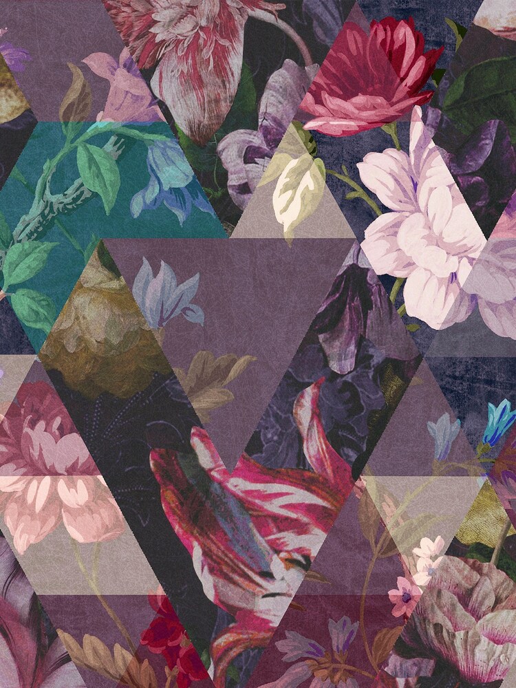 Graham & Brown Purple Timepiece Floral 10M Wallpaper - Image 2 of 6 Graham & Brown Purple Timepiece Floral 10M Wallpaper - Image 2 of 6