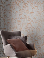 Graham & Brown Grey Grace 10M Wallpaper - Image 1 of 3