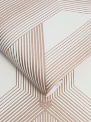 Graham & Brown White Lagom Geo Wallpaper - Image 2 of 3