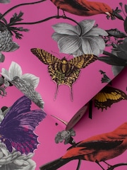 Graham & Brown Pink Jardin Floral Wallpaper Sample - Image 3 of 3