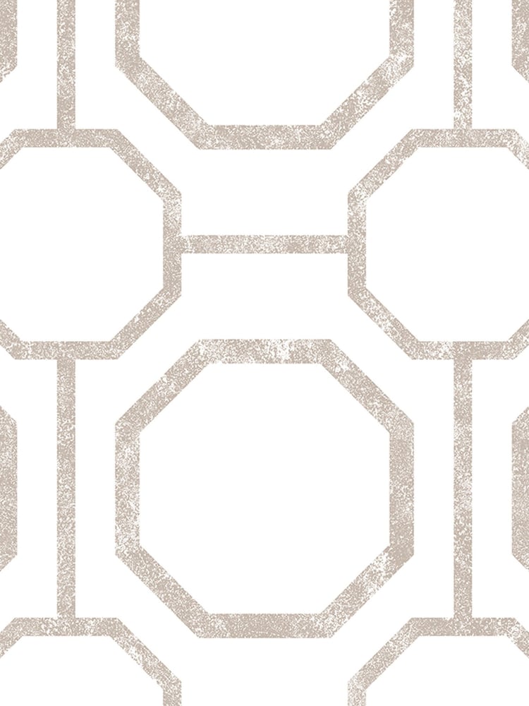 Graham & Brown Pearl White Sashiko Geo Wallpaper - Image 3 of 3