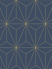 Graham & Brown Blue Prism Geo Wallpaper - Image 2 of 3
