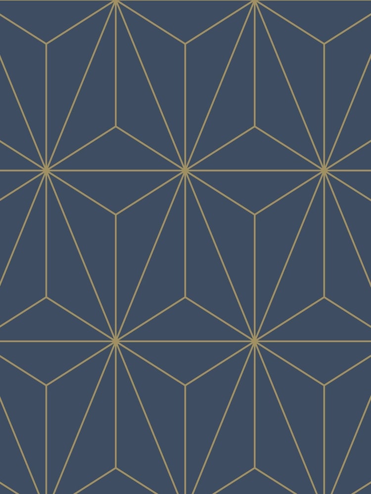 Graham & Brown Blue Prism Geo Wallpaper - Image 3 of 3