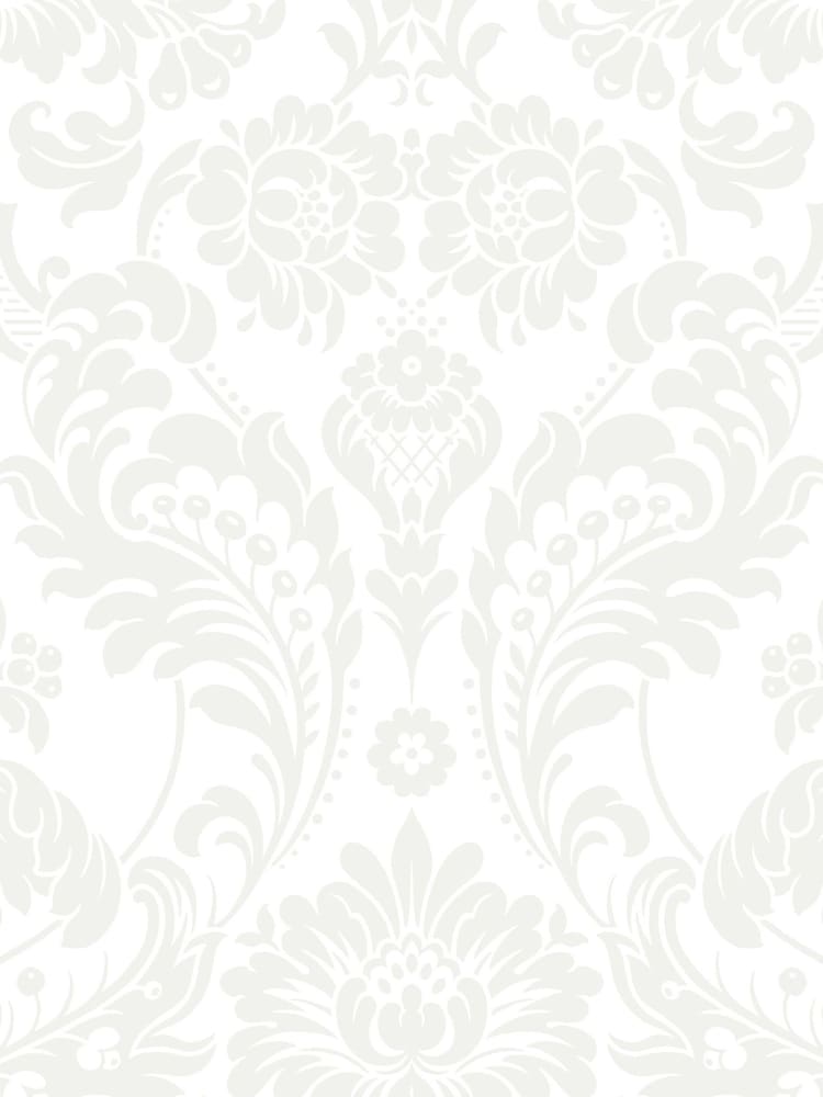 Graham & Brown White Gothic Damask Wallpaper Sample - Image 3 of 3