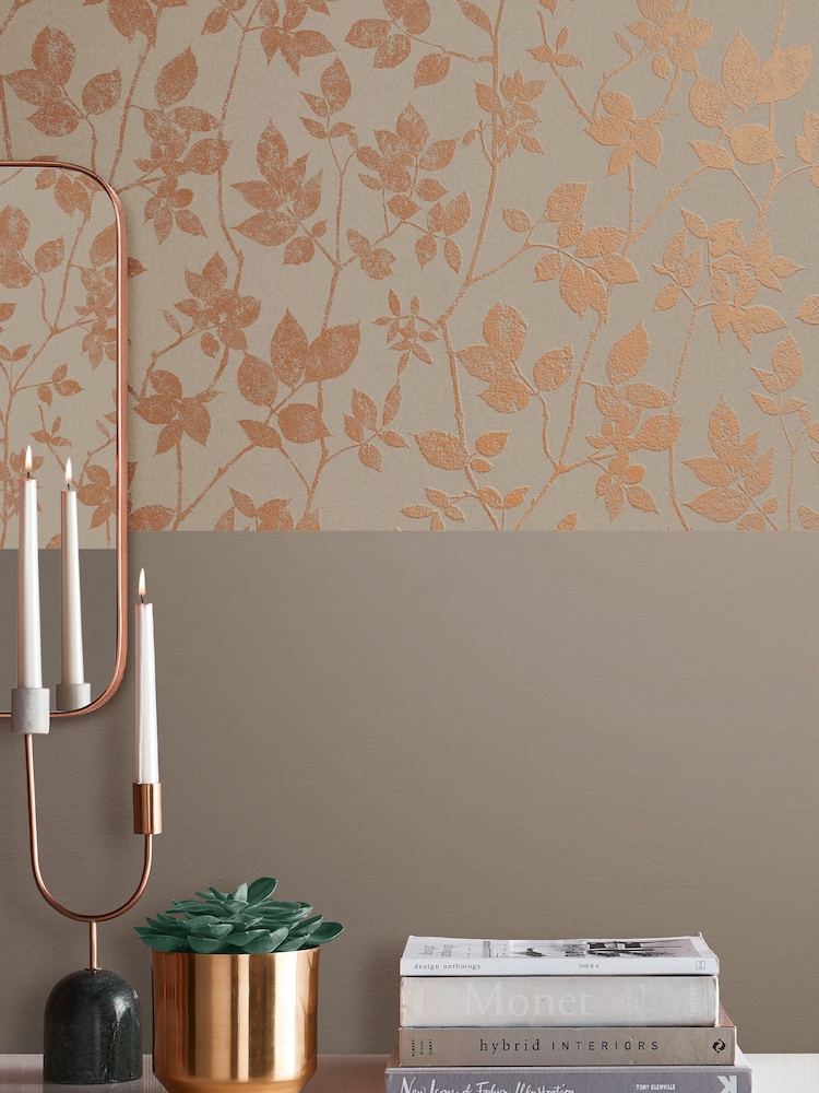 Graham & Brown Natural Luna Wallpaper Sample - Image 1 of 3