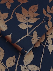 Graham & Brown Blue Luna Wallpaper Sample - Image 2 of 3