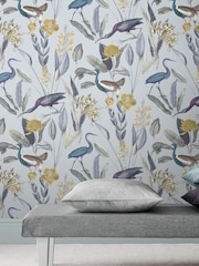 Graham & Brown Grey Glasshouse Wallpaper Sample - Image 1 of 3