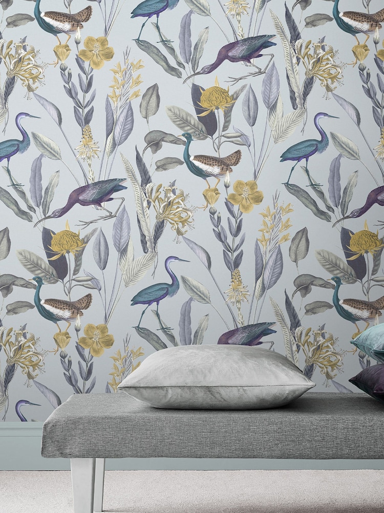 Graham & Brown Grey Glasshouse Wallpaper Sample - Image 1 of 3