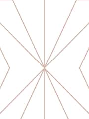 Graham & Brown White Rose Gold Harmony Geo Wallpaper Sample - Image 3 of 3