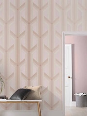 Graham & Brown Blush Pink Lagom Geo Wallpaper - Image 1 of 3