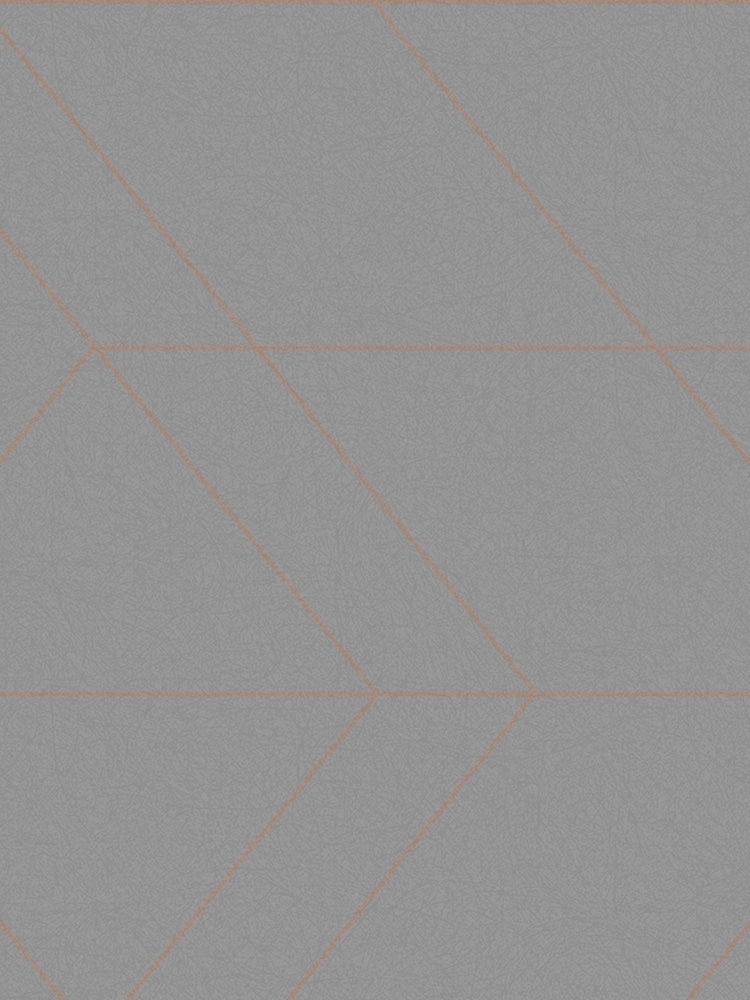 Graham & Brown Grey/Rose Gold Balance Geo Wallpaper Sample - Image 3 of 3