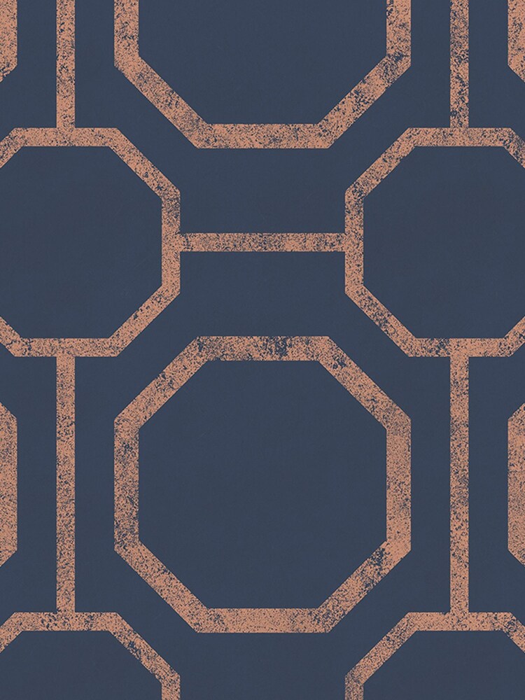 Graham & Brown Blue Sashiko Geo Wallpaper - Image 3 of 3