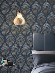 Graham & Brown Midnight Blue Botanica Wallpaper - Image 1 of 3