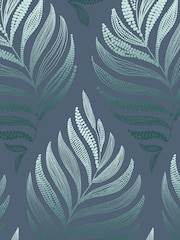 Graham & Brown Teal Blue Botanica Wallpaper - Image 3 of 3