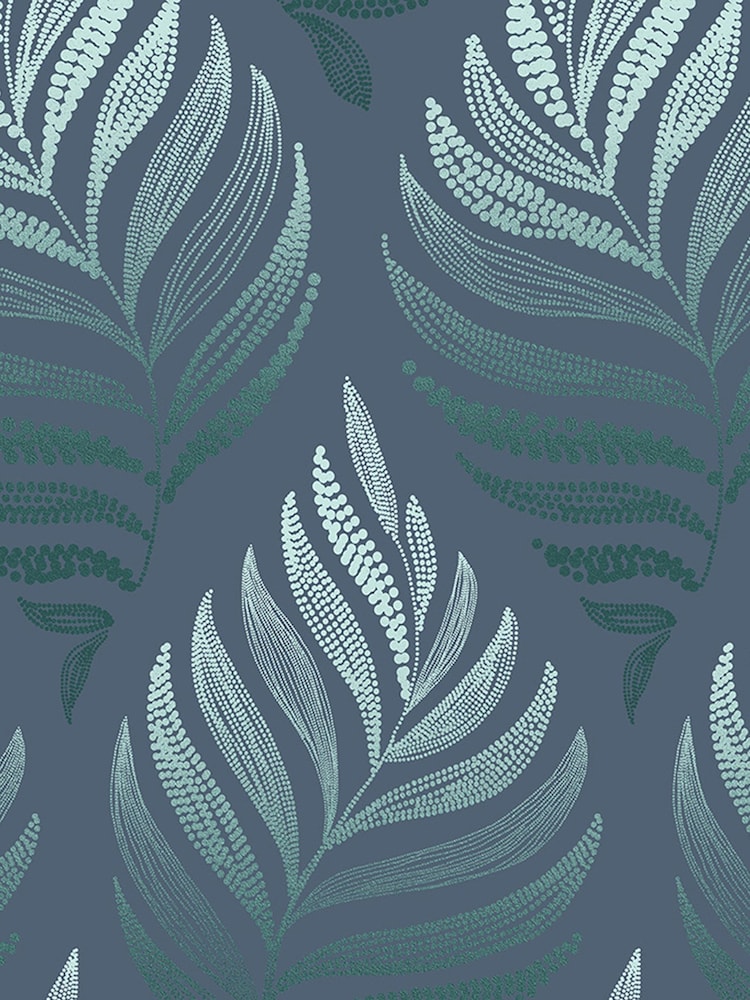 Graham & Brown Teal Blue Botanica Wallpaper - Image 3 of 3