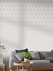 Graham & Brown White Prism Geo Wallpaper - Image 1 of 3
