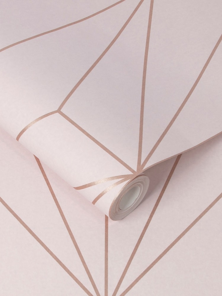 Graham & Brown Blush Pink Harmony Geo Wallpaper - Image 2 of 2