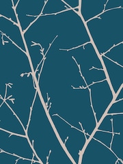 Graham & Brown Teal Blue Boreas Wallpaper Sample - Image 3 of 3