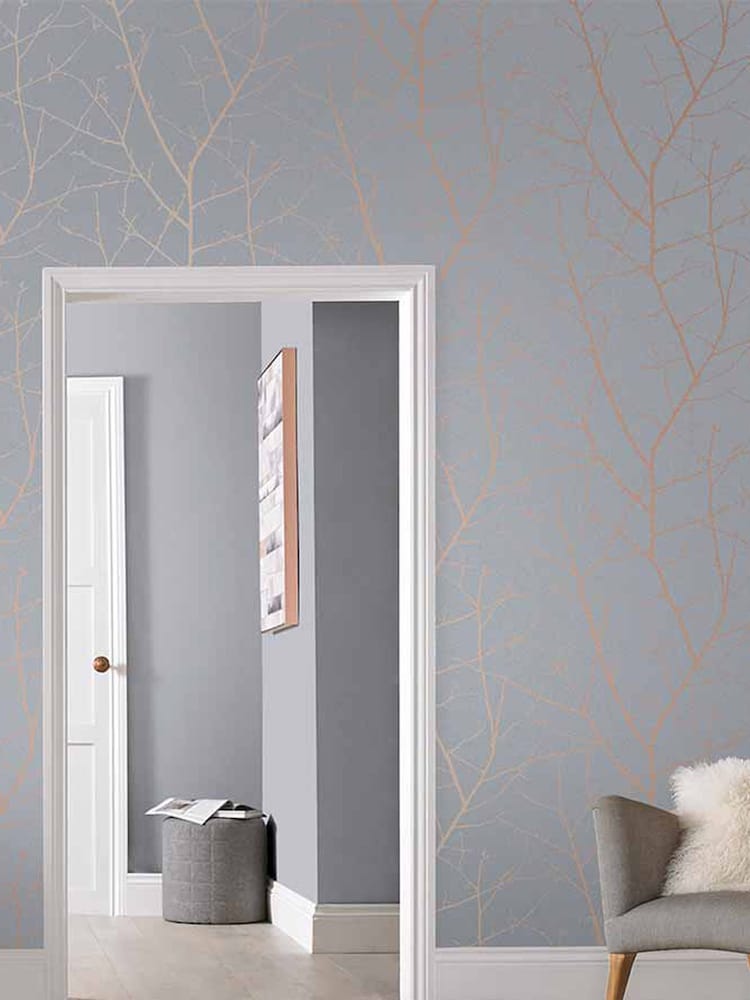 Graham & Brown Grey Boreas Wallpaper - Image 1 of 3