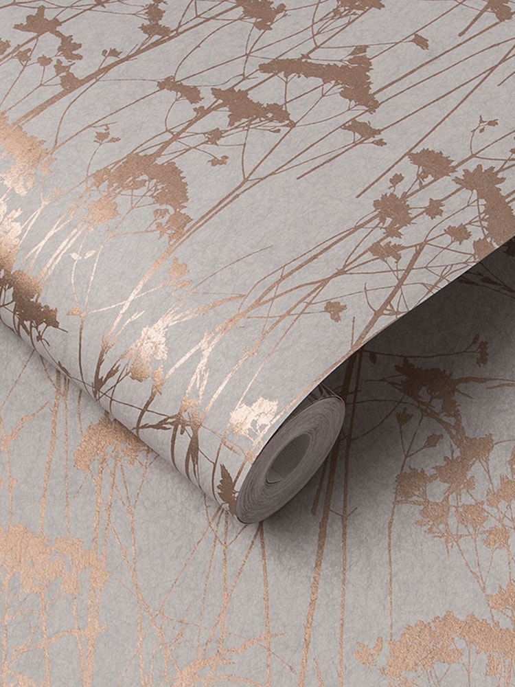 Graham & Brown Grey Grace Wallpaper - Image 3 of 3