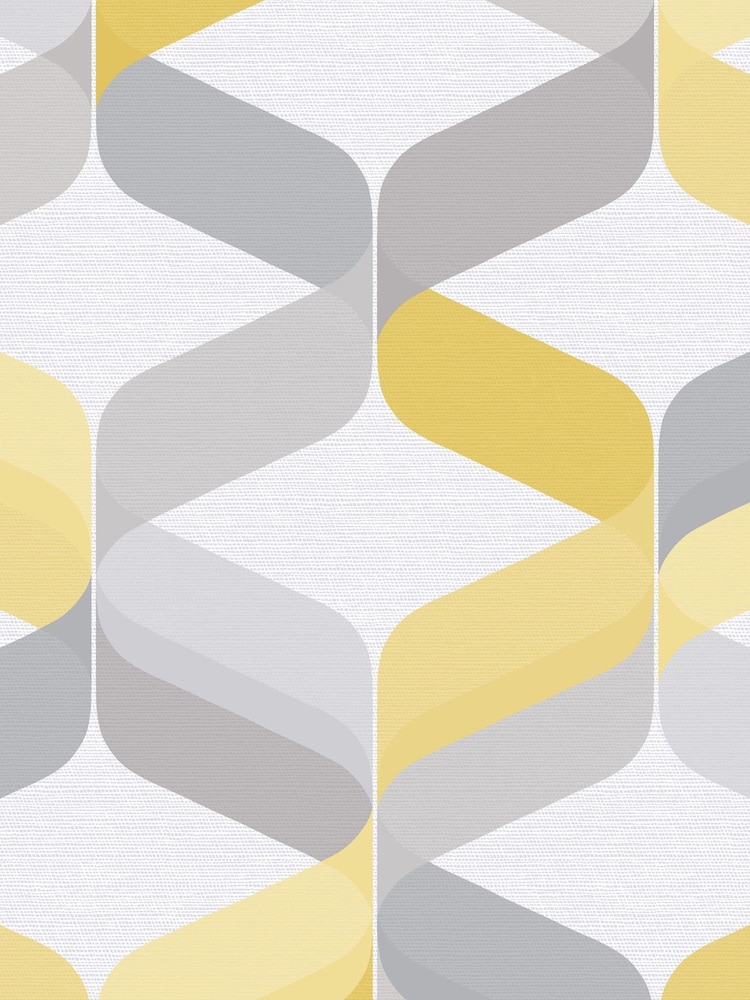 Graham & Brown Yellow Retro Wallpaper Sample - Image 3 of 3