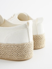 White Forever Comfort® Espadrille Flatform Trainers - Image 5 of 7