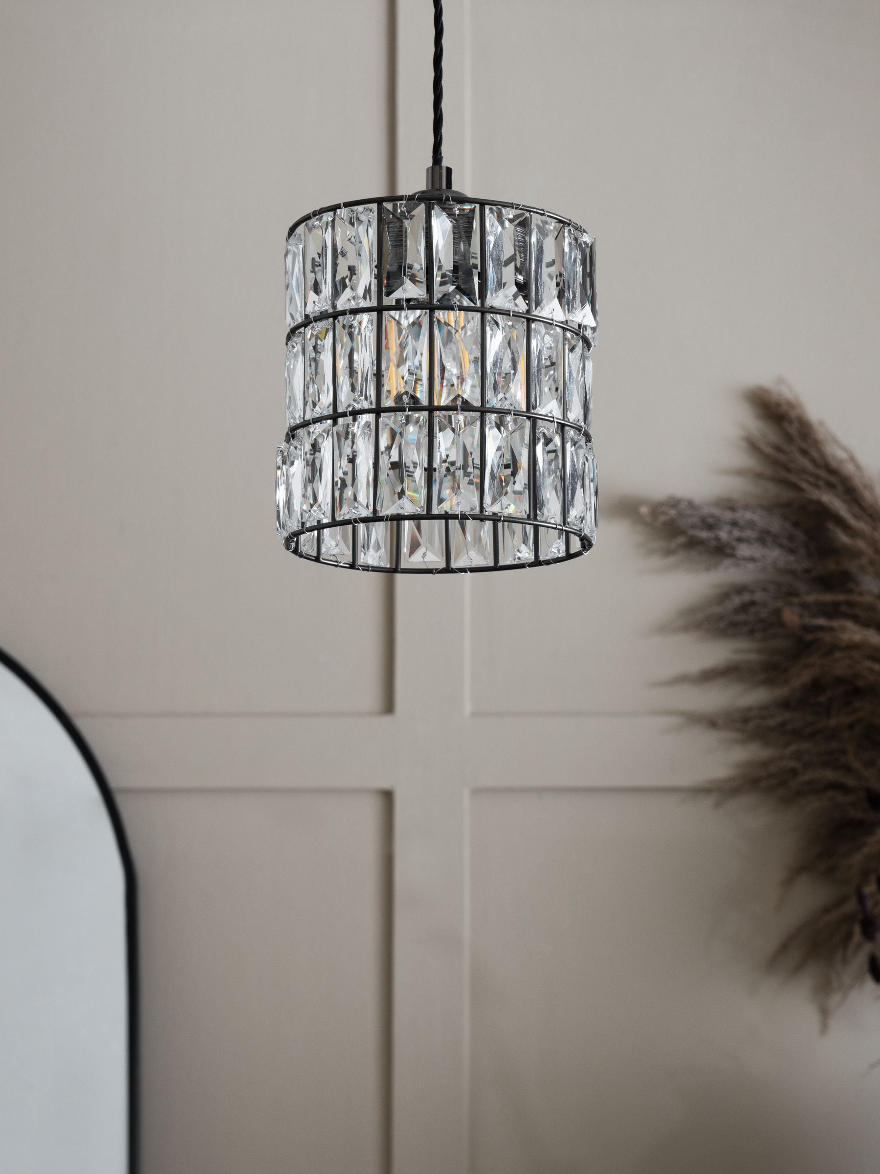 Black easy fit light shade top