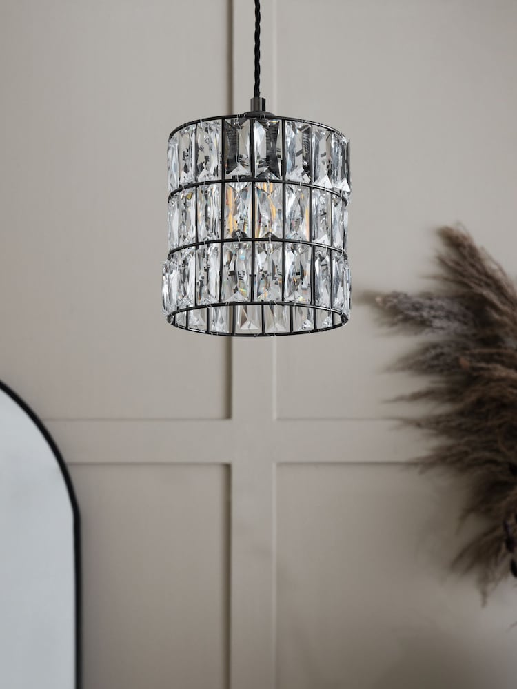 Black Boston Easy Fit Pendant Lamp Shade - Image 2 of 7