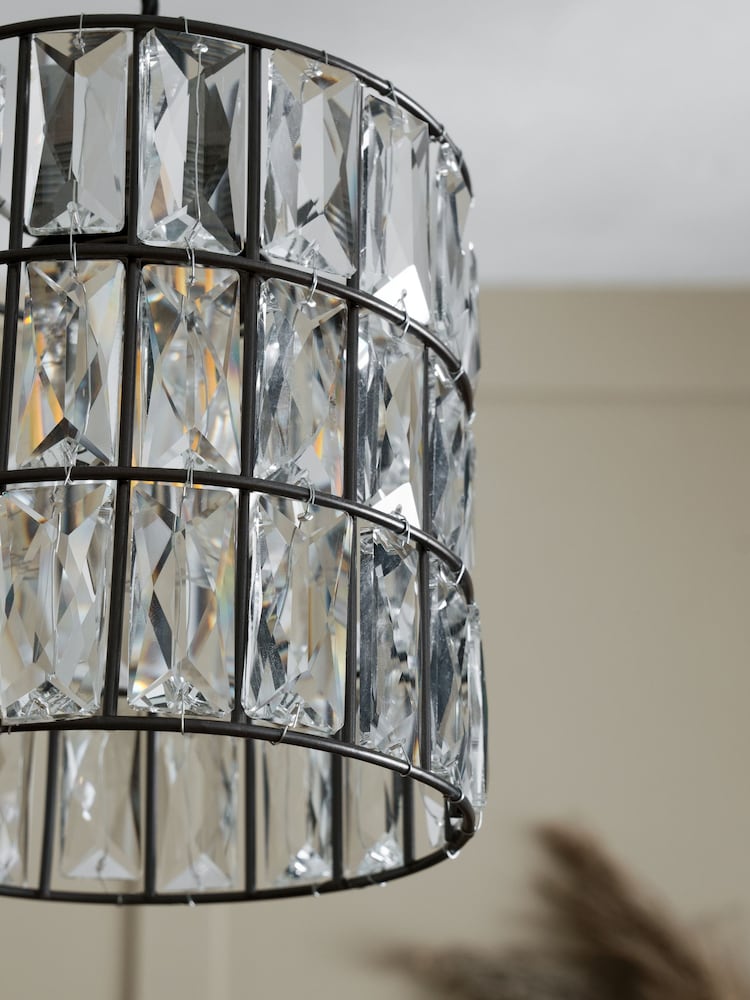 Black Boston Easy Fit Pendant Lamp Shade - Image 4 of 7