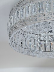 Chrome Piazza 4 Light Flush Ceiling Light - Image 4 of 7