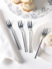 Silver Hampton 4 Piece Cake Fork Stainless Steel Set - Image 1 of 2