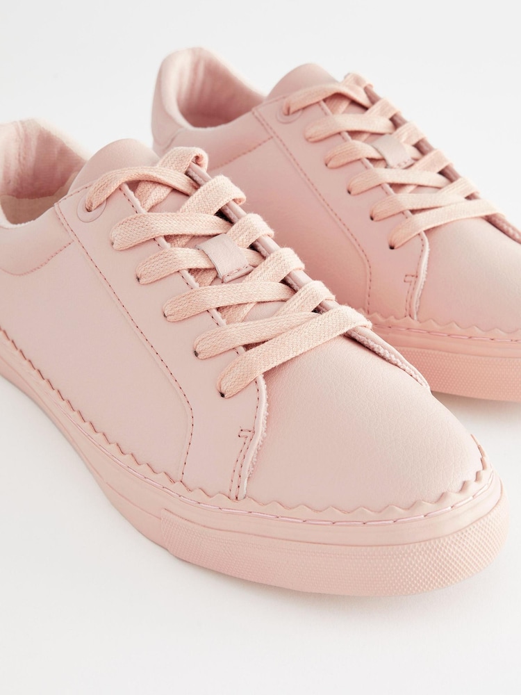 Pink Forever Comfort® Scallop Sole Detail Lace-Up Trainers - Image 5 of 5