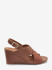 Tan Brown Regular/Wide Fit Forever Comfort® with Motionflex Crossover Wedges - Image 3 of 6
