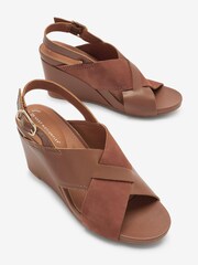 Tan Brown Regular/Wide Fit Forever Comfort® with Motionflex Crossover Wedges - Image 6 of 6