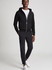 Reiss Taylor Hybrid Zip Through Quilted Jacket - Image 1 of 4