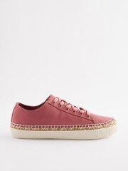 Розовый - Кроссовки на шнурках с джутовой отделкой Forever Comfort® - Изображение 3 из 5