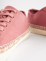 Розовый - Кроссовки на шнурках с джутовой отделкой Forever Comfort® - Изображение 4 из 5