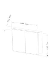 Black Mirrored Storage Double Wall Cabinet - Image 6 of 6