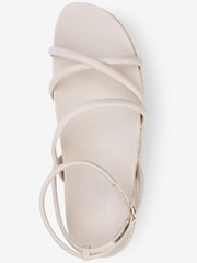 Biały - Espadryle Forever Comfort® na płaskiej platformie z paseczkami - Image 3 of 6